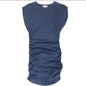 Michael Stars Ricci Power Shoulder Mini Dress In Nocturnal, Size Small